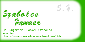 szabolcs hammer business card